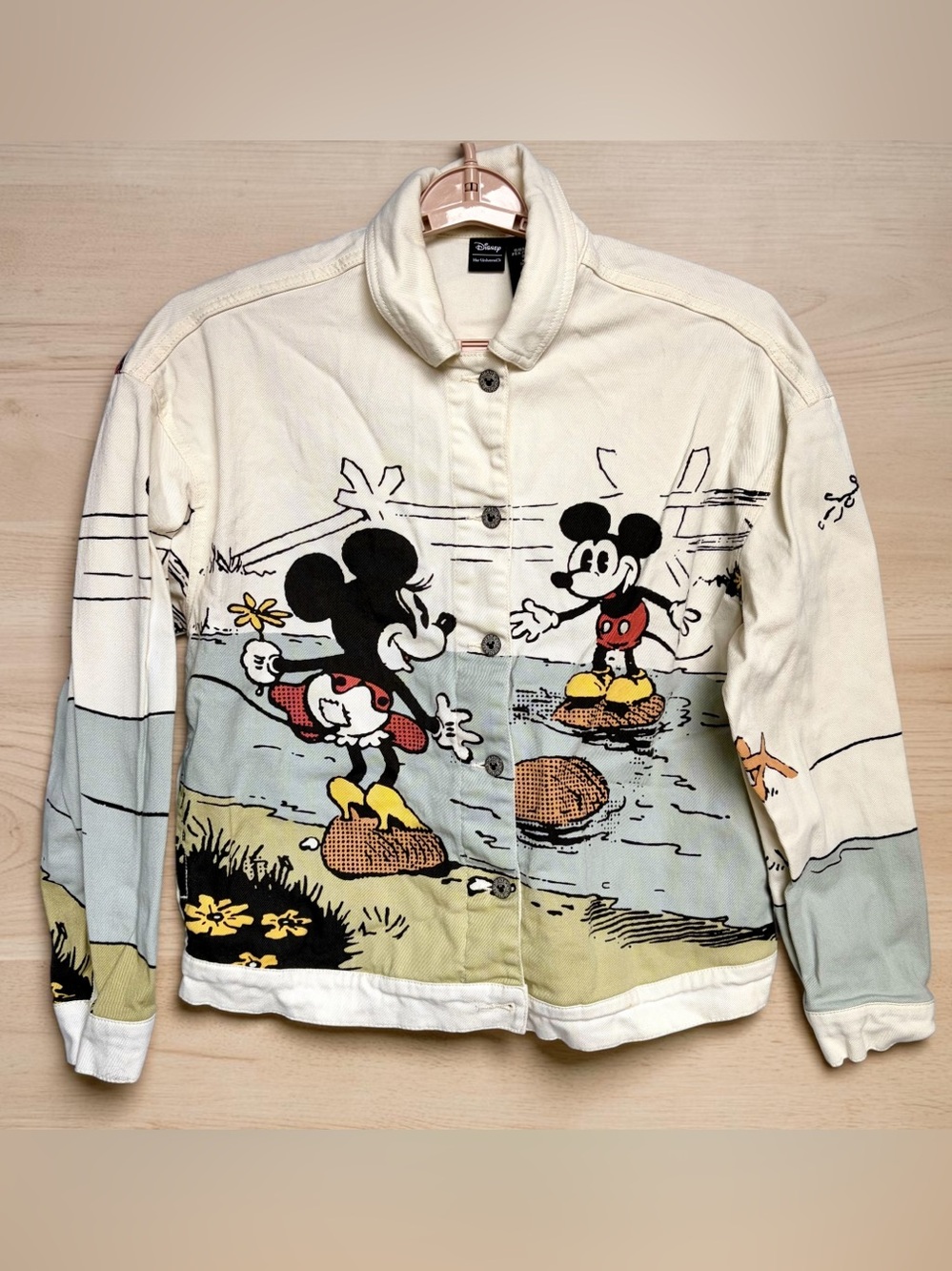 Disney Parks Her Universe Mickey Mouse Minnie Denim Jacket Sz M Limited Edition